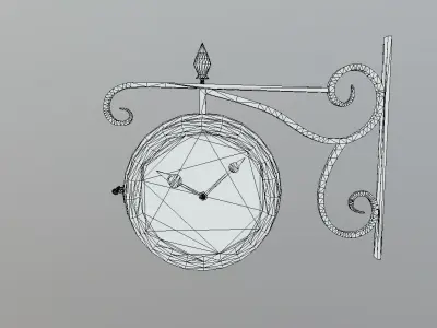 Wall Clock 3D model Free low-poly 3D model