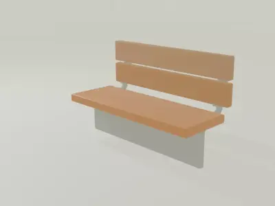 Low Poly Bench Free low-poly 3D model