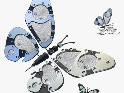 Mechanical Cyber Butterfly M1 3D model