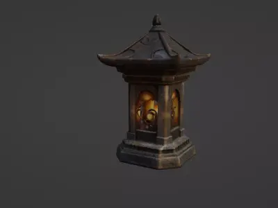Ancient Temple Lantern 3D model