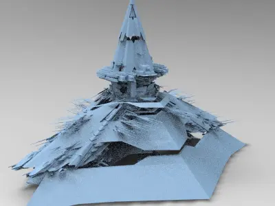 Amon Ra Sci fi Pyramid 1   3D model