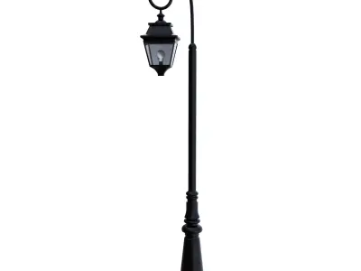 Classic Street Lamp PBR Low Poly All Quads Low-poly 3D model