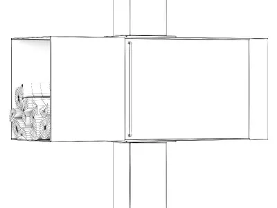 Floor Standing Fireplace 3D model