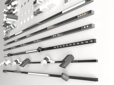 Downlight and Spotlight Set - 3ds Max and Vray Renderer 3D model