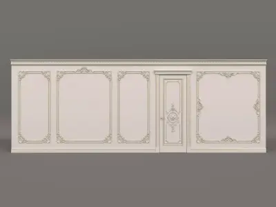 Wall Molding in Classic French style 18 3D model