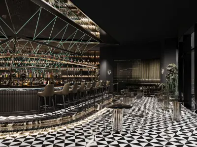 night club  interior 3D model