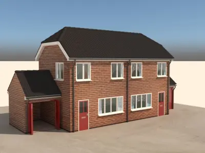 Semi Detached House 3D model