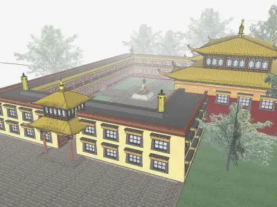 Architecture-Religion-God-Culture-Temple-0259 buddhist temple 3D model