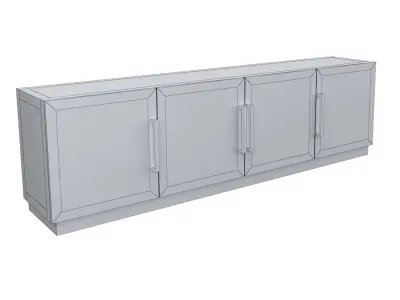 Restoration Hardware- Herringbone Media Console-002 3D model