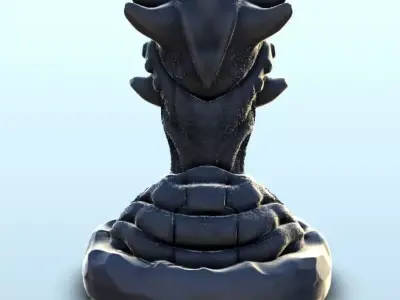 Set of six alien creatures busts 13 - Future Sci-Fi SF Post apoc 3D print model