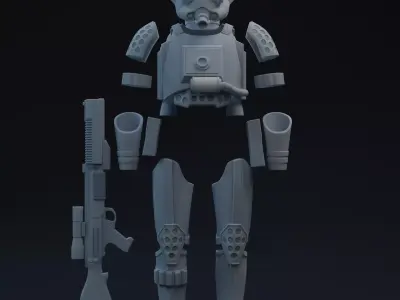 FU Jumptrooper One-Twelfth Scale Kit 3D print model