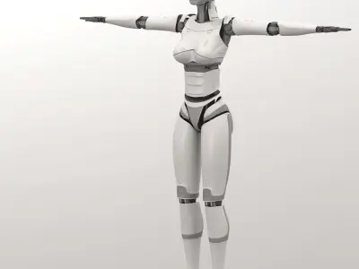2ndGen female robot 3D model