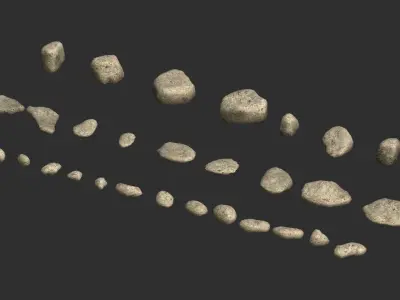 Assorted Rocks - Light Low-poly 3D model