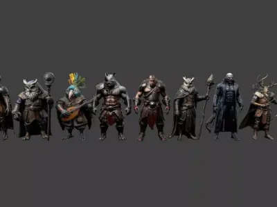 Animal Warrior Pack 1 Low-poly 3D model