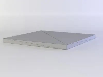 Rock platform Low-poly 3D model