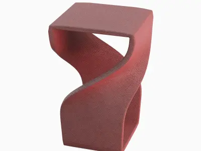 Twisted Stool for Childs 01 3D model