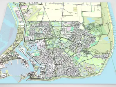 Cityscape Den Helder Netherlands 3D model