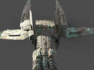 Wraith Destroyer Ship 2  3D model