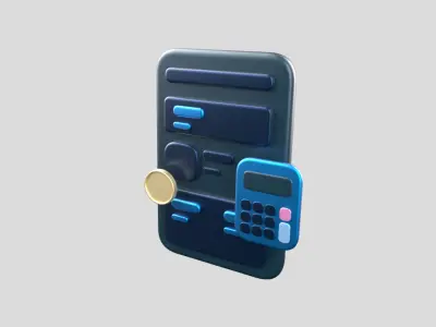 3D app web Icon Low-poly 3D model-12 Low-poly 3D model