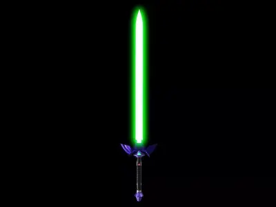 Lightsaber Master Sword  Low-poly 3D model