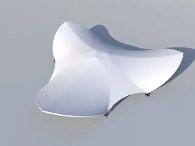SaddleSpan Tent tensile structure 3D model