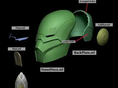 Asajj Ventriss  Helmet Star Wars 3D DIGITAL DOWNLOAD 3D print model