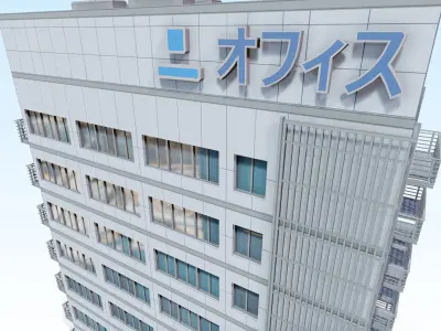 Japan Office Aichi Low-poly 3D model