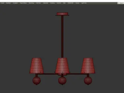 Jonathan Adler Belvedere Six Light Chandelier Low-poly 3D model