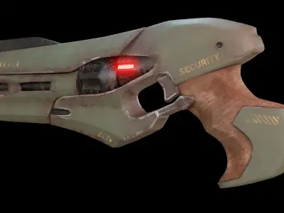 Sci Fi Gun Low-poly 3D model