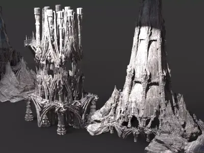 Fantasy Crypt tower Towers 3D model