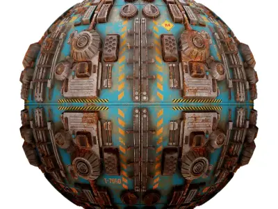 PBR Sci-Fi Industrial Texture 25 Low-poly 3D model