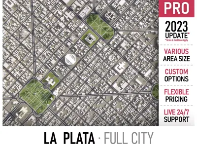 La Plata Low-poly 3D model