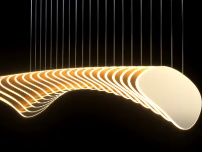 Modern Parametric Chandelier 3D model