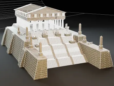 Ancient Ruins - Modular Structures Low-poly 3D model