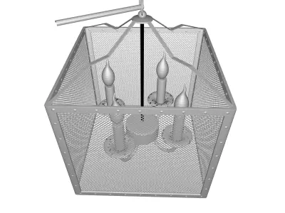 Islip Light Lantern Square Pendant 3D model