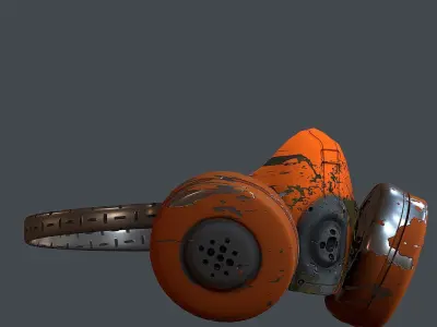 Gas mask helmet 3d model scifi Low-poly Low-poly 3D model Low-poly 3D model