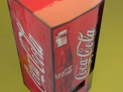 Coca-cola Fridge Free low-poly 3D model