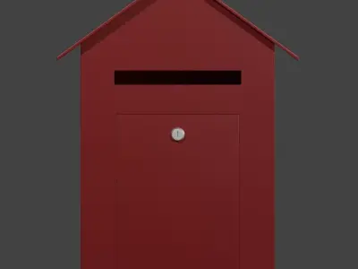 Red Mailbox 3D model