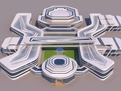 0117 - Modern Building 3D model