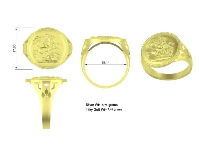 Alexander The King Ring 3D print model