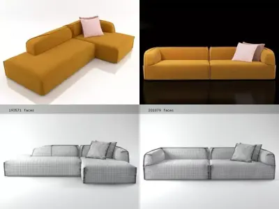 Massas four different sofas 3D model