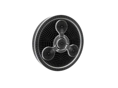 Chemical Weapon Symbol v1 001 Low-poly 3D model