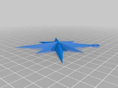 Star and Snowflake Star Ornament Free 3D print model