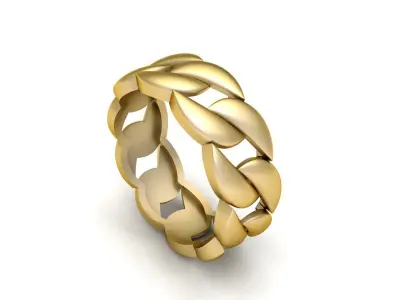 Light Weight Cuba Chain Ring  3D print model