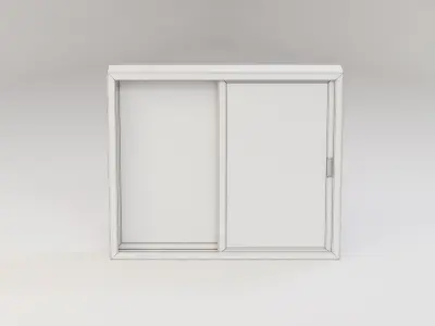 Sliding Glass Window Low-poly 3D model