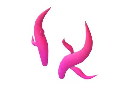 Dragon Horn v1 004 Low-poly 3D model