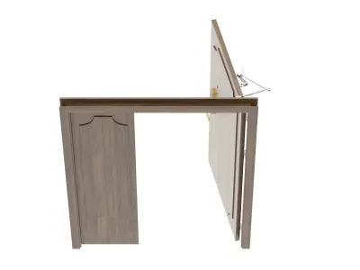 Modern Single Wood Door 3D model