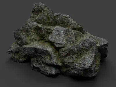 Rock 7-1 Low-poly 3D model