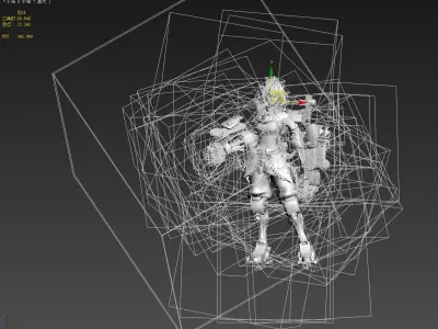 Mecha girl 3D model