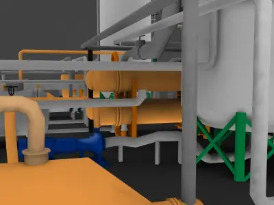 Distillation units 3D model
